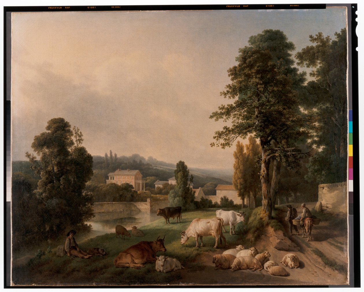 Landskap Med Kor av Jean Baptiste Huet