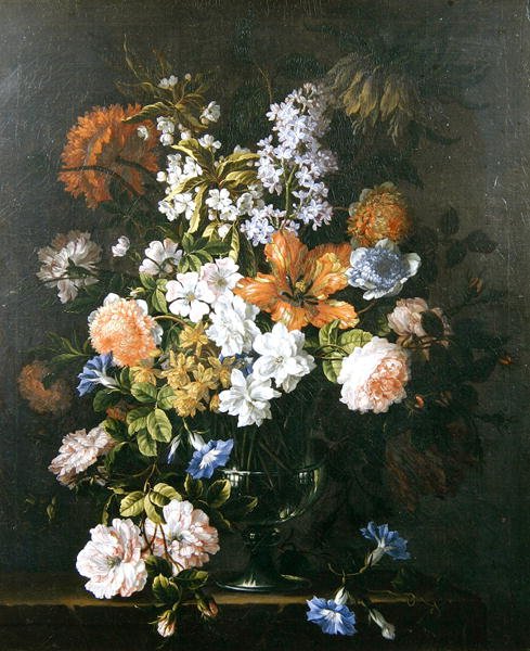 Stilleben av blommor (olja på duk) av Jean Baptiste Monnoyer