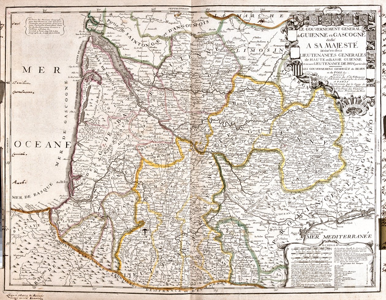 Aquitaine, Midi-Pyrenees, Languedoc-Roussillon, Frankrike av Jean Baptiste Nolin