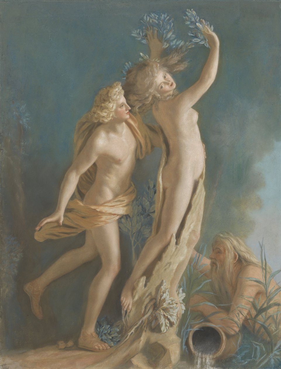 Apollon och Daphne, efter Lorenzo Berninis marmorgrupp i Galleria Borghese, Rom, 1736 av Jean Étienne Liotard