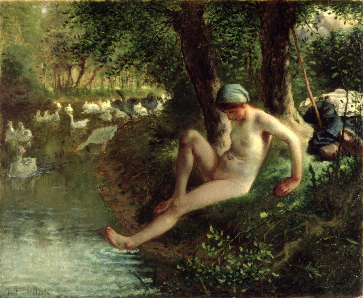 Badaren, 1863 av Jean Francois Millet