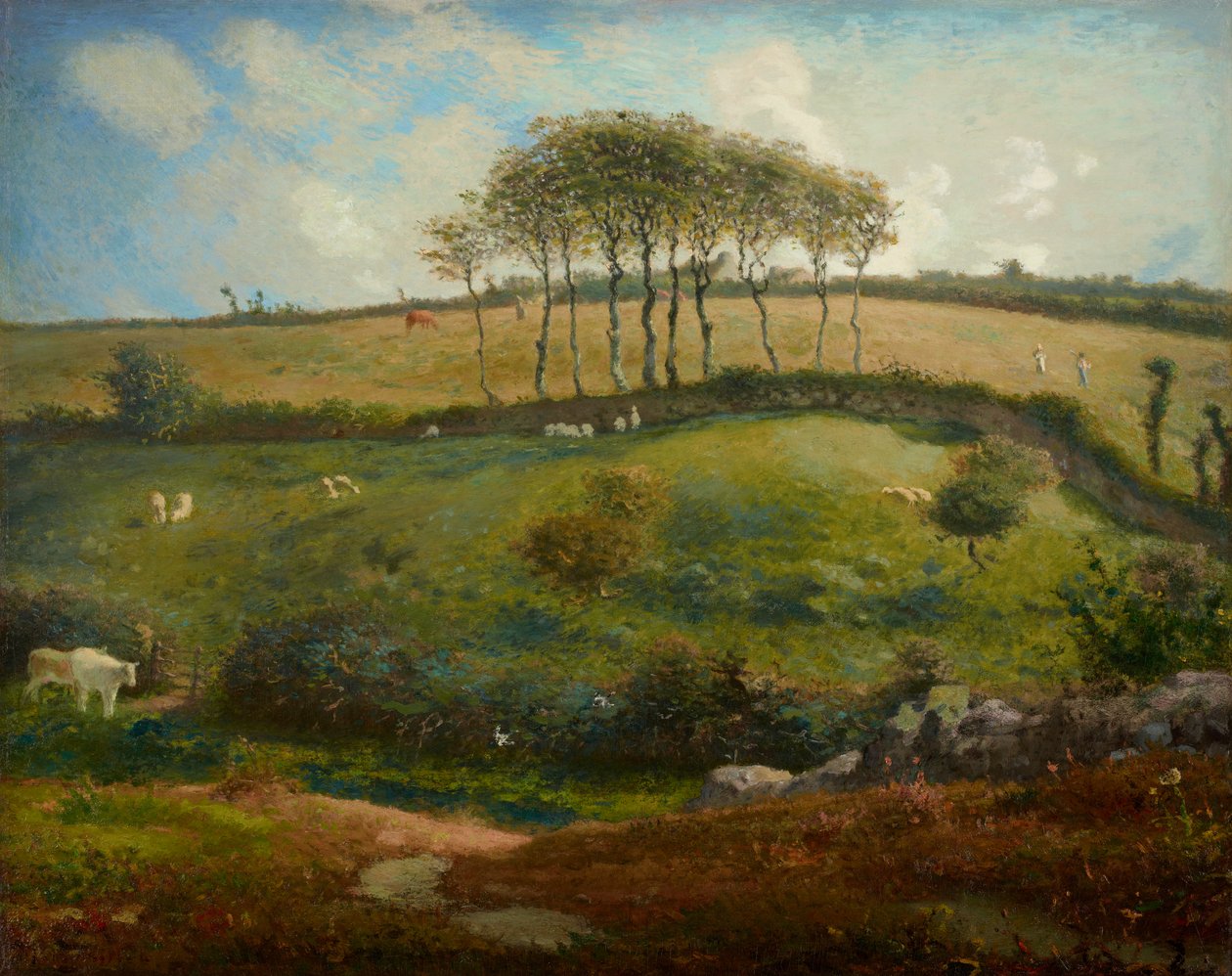 Betesmark nära Cherbourg (Normandie) av Jean Francois Millet