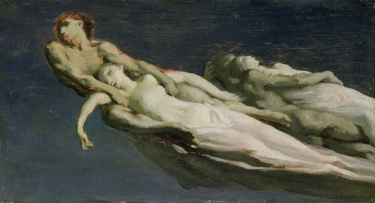 Stjärnfall (olja på tavla) av Jean Francois Millet