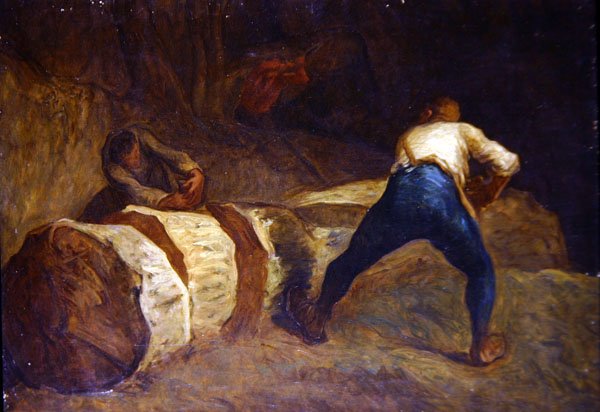 Trähuggarna (olja på duk) av Jean Francois Millet