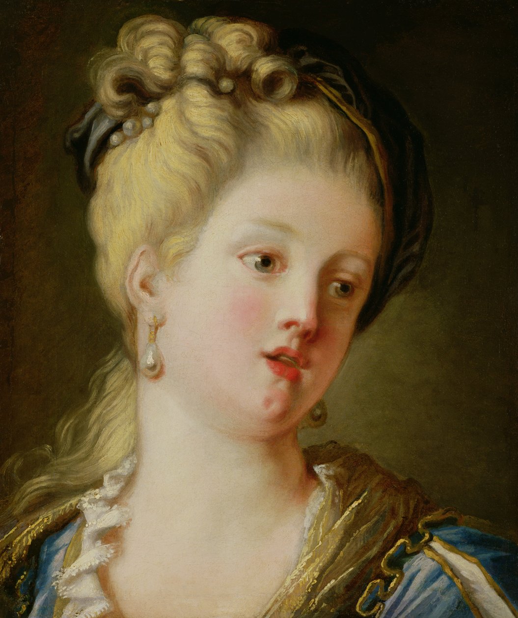 Porträtt av en ung kvinna av Jean Honore Fragonard
