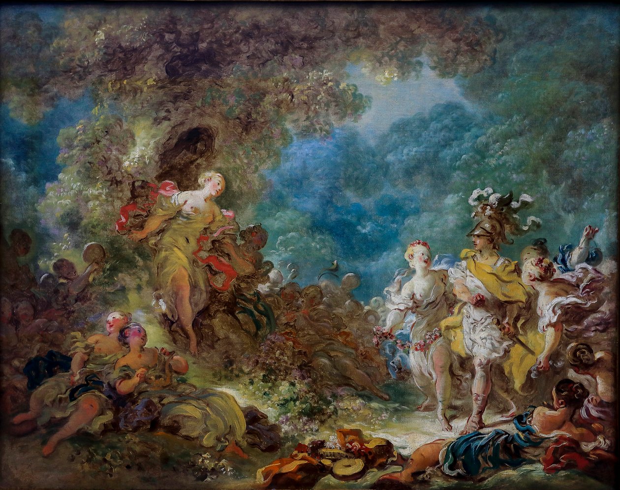 Rinaldo i Armidas trädgårdar av Jean Honore Fragonard