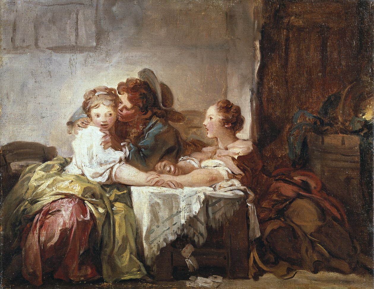 Den fångade kyssen av Jean Honore Fragonard
