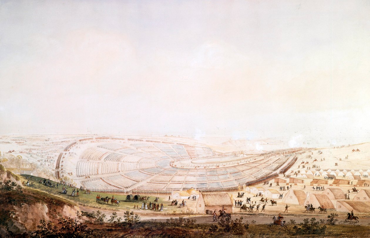 Utsikt över armén i lägret Boulogne-sur-Mer av Jean Rodolphe Gautier