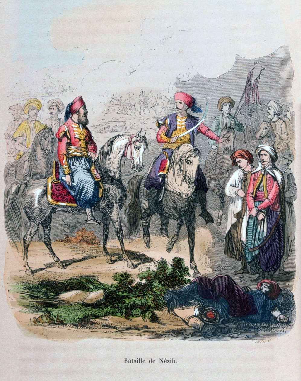 Slaget vid Nezib, 1839 1847 av Jean Adolphe Beauce