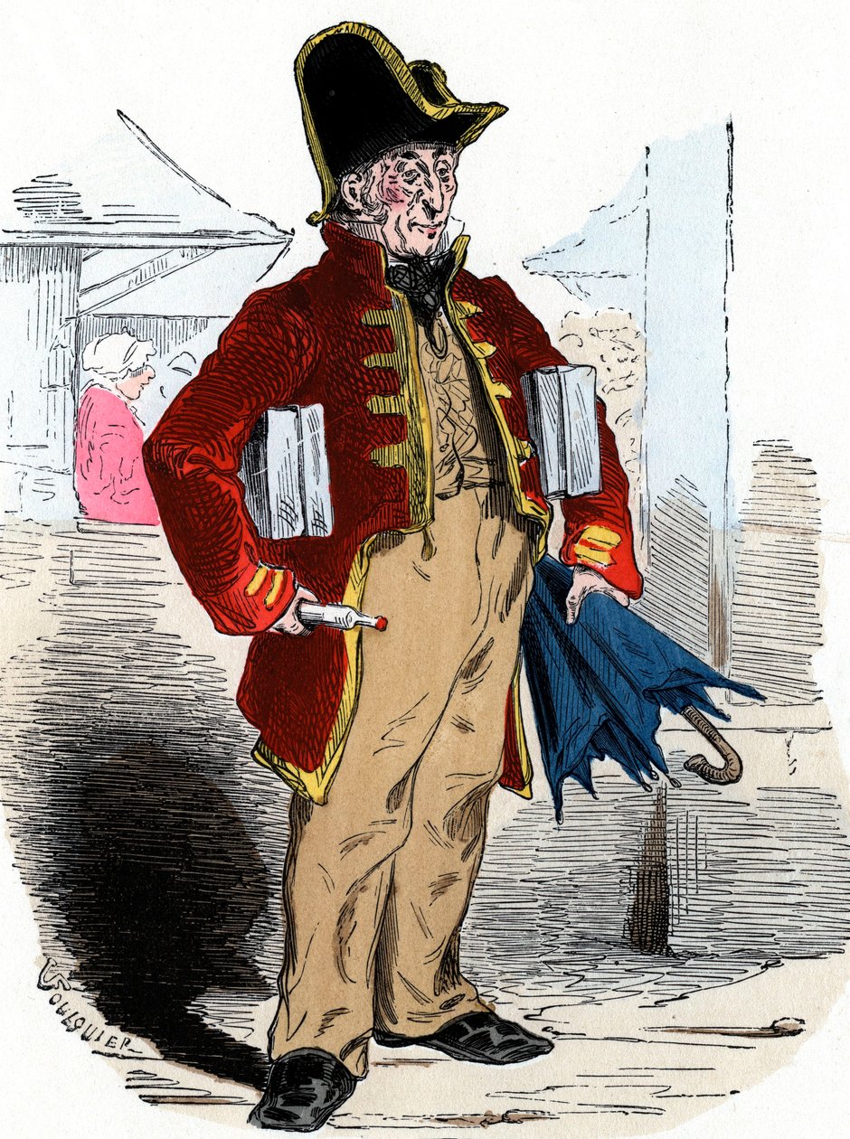 Man som säljer eau de Cologne av Jean Antoine Valentin Foulquier