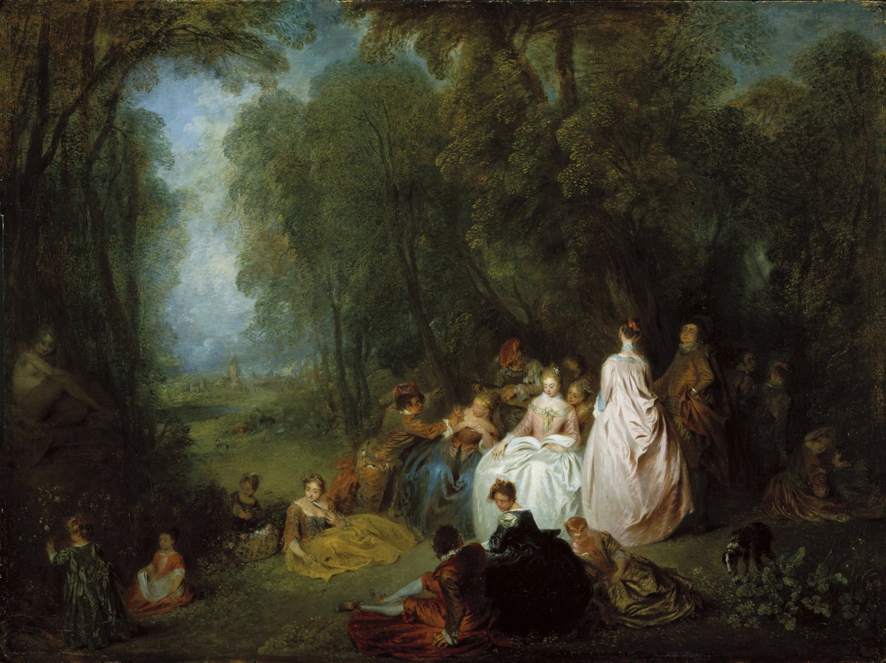 Trädgårdsfest av Jean Antoine Watteau