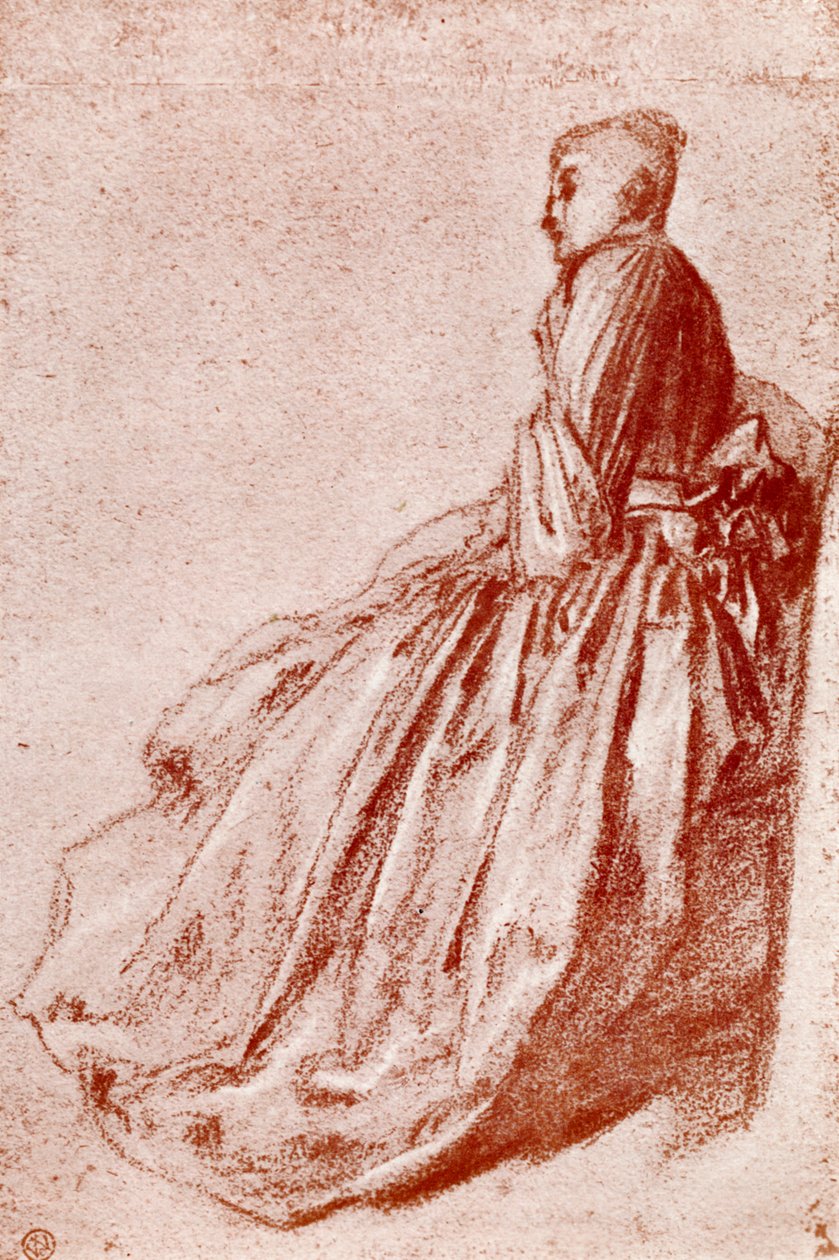 Studie av en ung kvinna, 1913 av Jean Antoine Watteau
