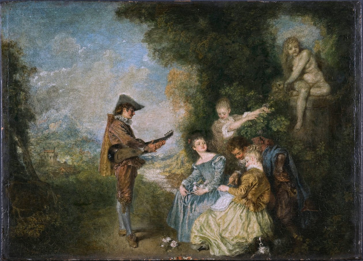 Swedish: Kärlekslektionen
 The Love Lesson av Jean Antoine Watteau