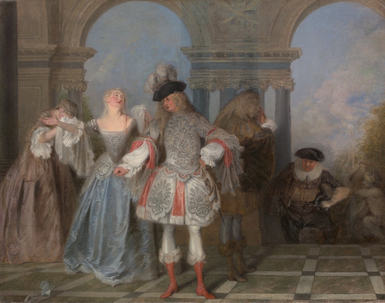 De franska komikerna, ca. 1720. av Jean Antoine Watteau