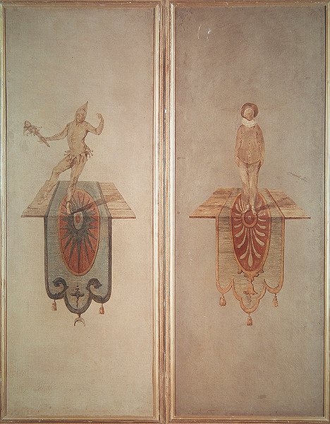 Pierrot (till höger) och Fou (till vänster) av Jean Antoine Watteau