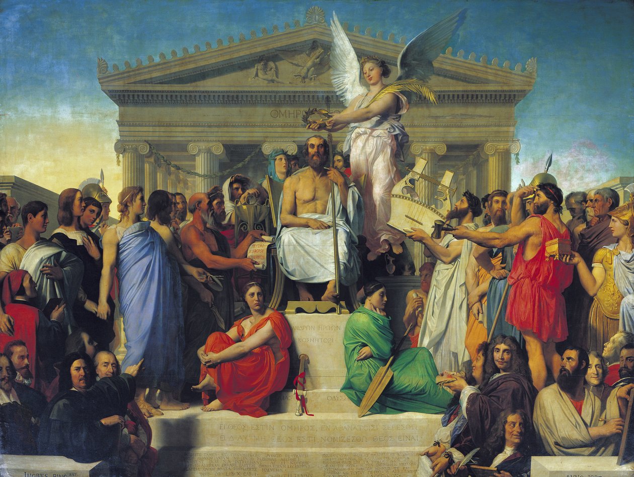 Homeros apoteos, 1827 av Jean Auguste Dominique Ingres