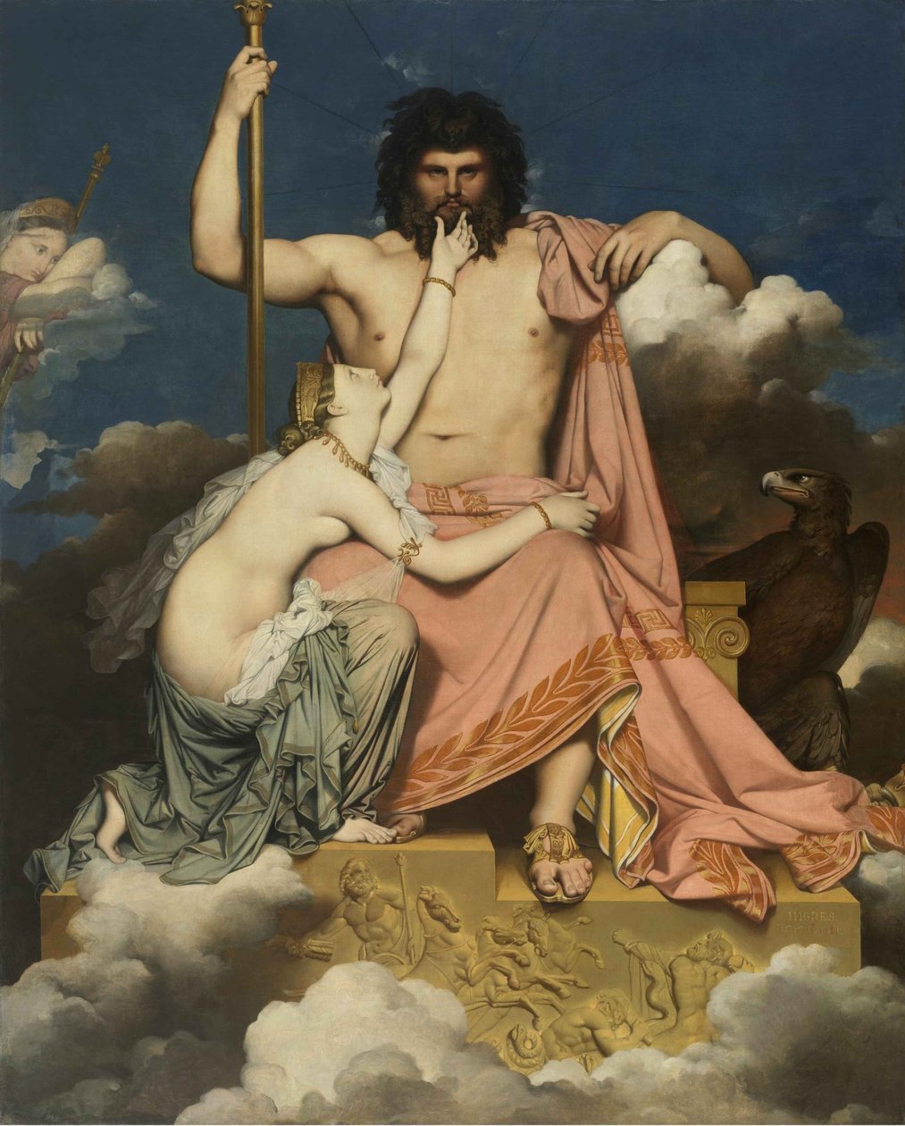 Jupiter och Thetis, 1811. av Jean Auguste Dominique Ingres