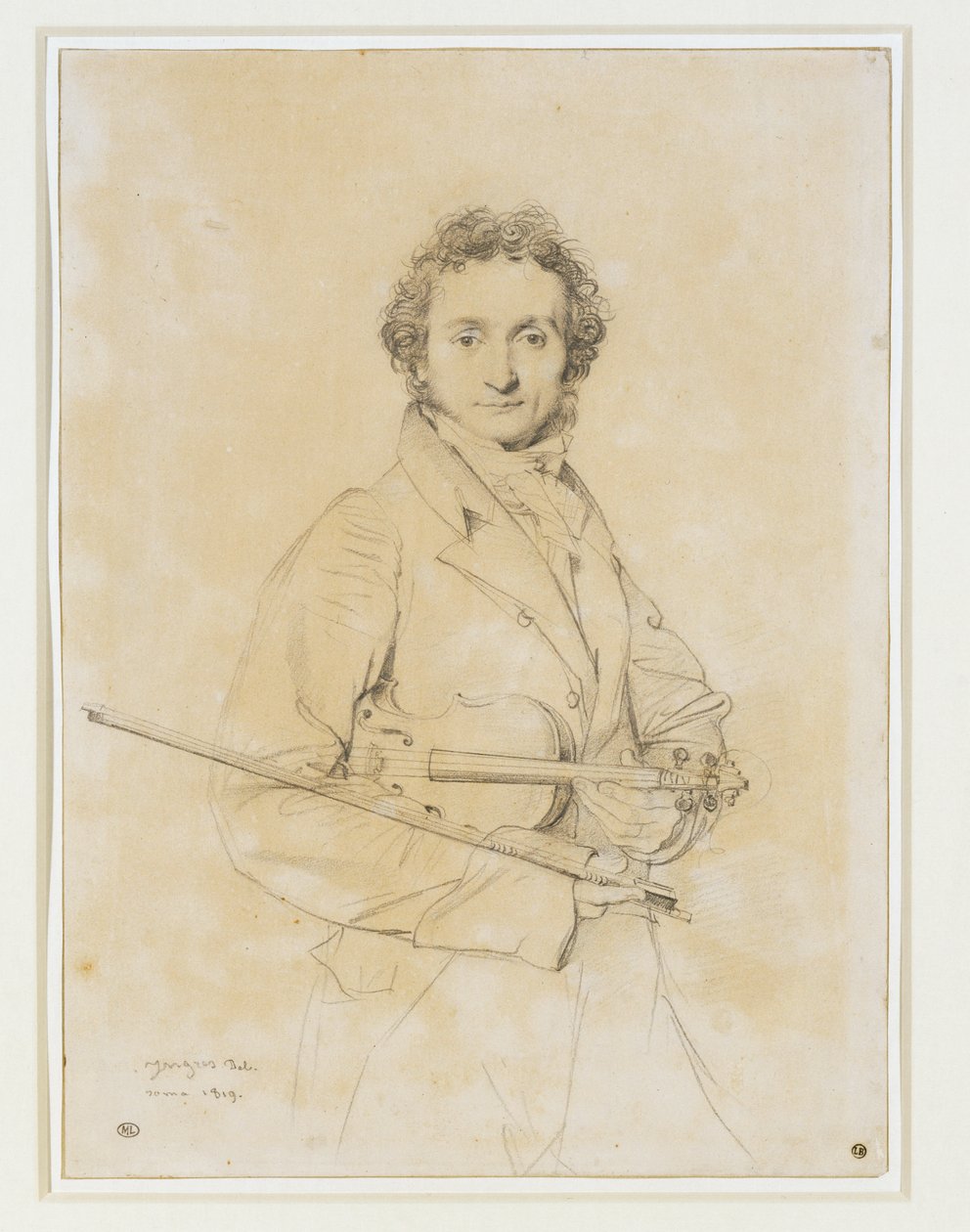 Niccolo Paganini, violinerSt. 1819 ... av Jean Auguste Dominique Ingres