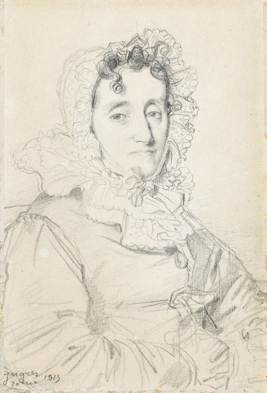 Porträtt av Maréchale Kutusov av Jean Auguste Dominique Ingres