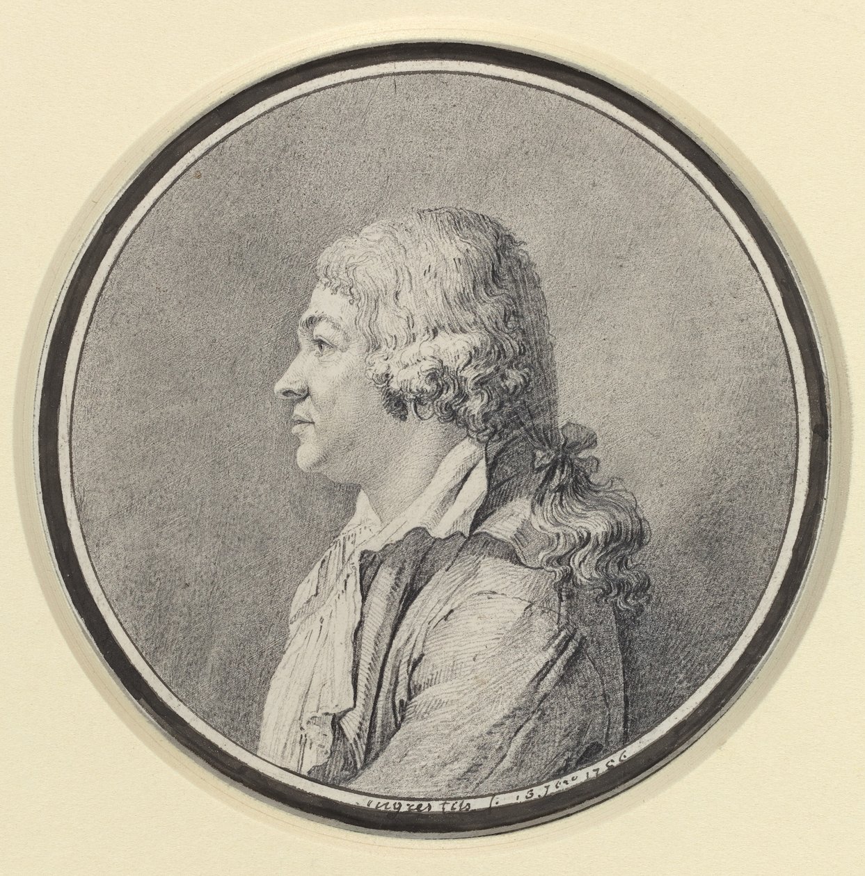 Porträtt av en man av Jean Auguste Dominique Ingres