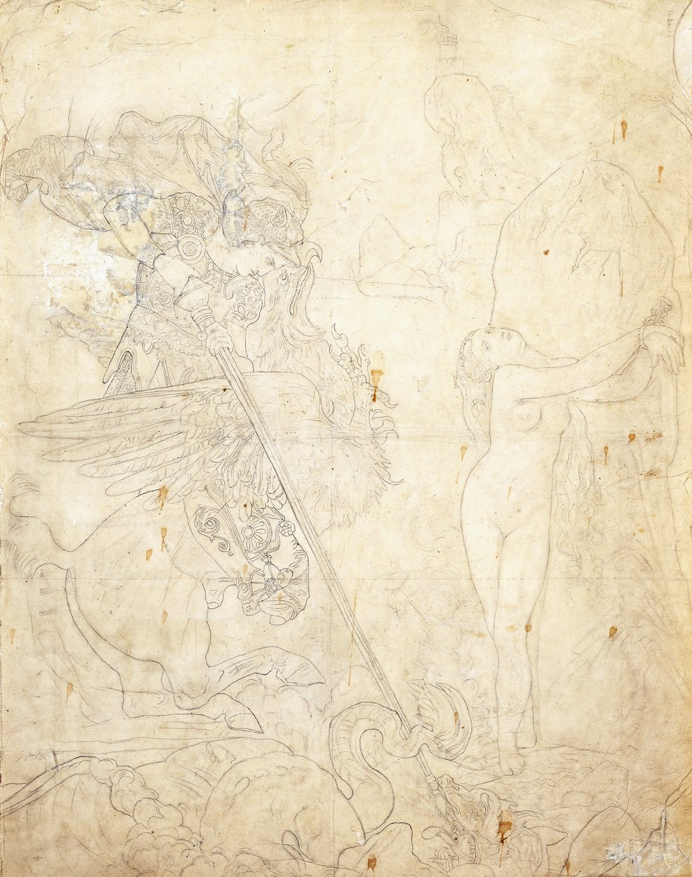 Roger och Angelique av Jean Auguste Dominique Ingres