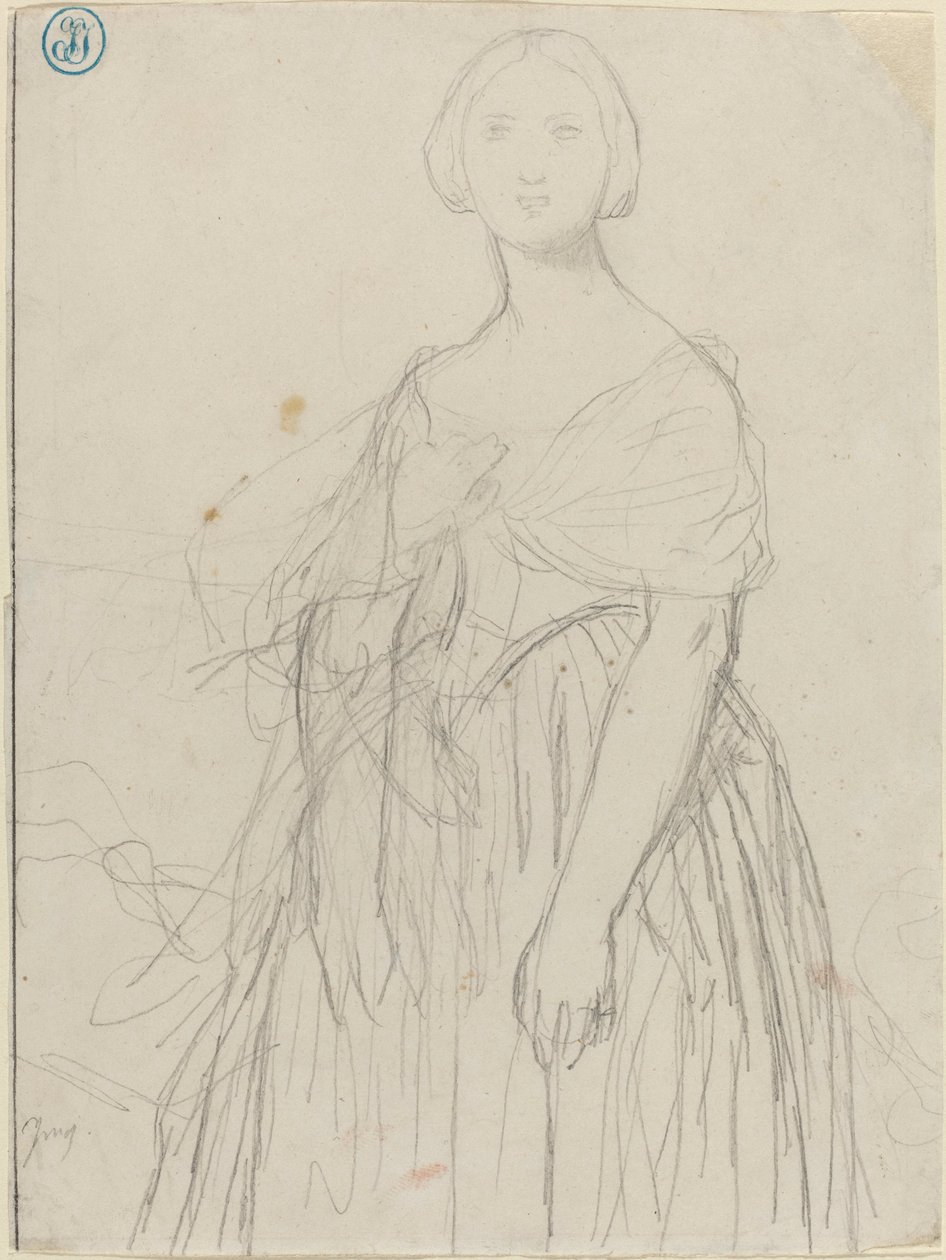 Skiss till Madame Moitessier av Jean Auguste Dominique Ingres