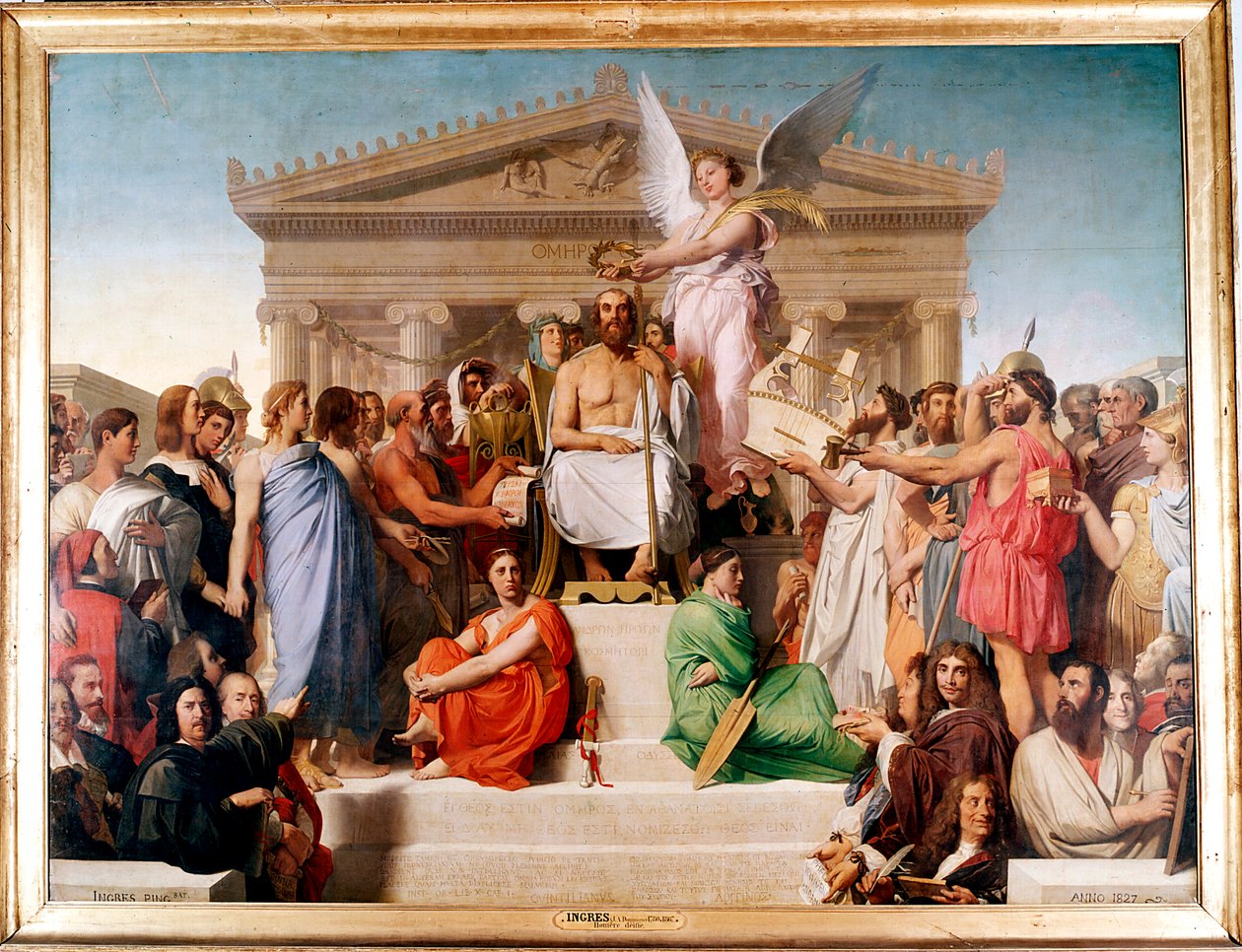 "Homeros apoteos", 1827 av Jean Auguste Dominique Ingres