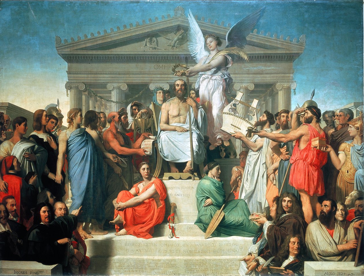 Homeros apoteos, 1827 av Jean Auguste Dominique Ingres