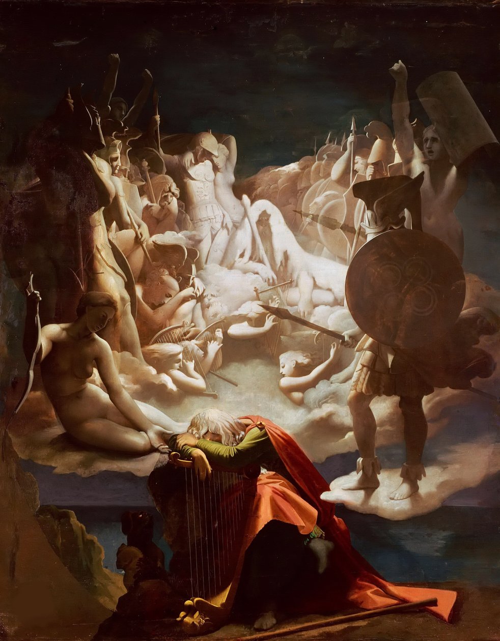Drömmen om Ossian, 1813. av Jean Auguste Dominique Ingres