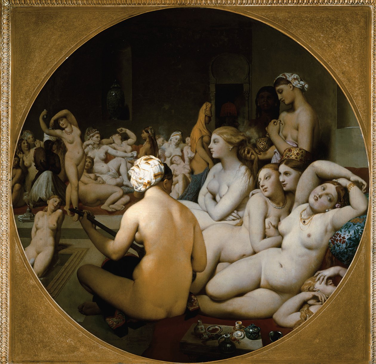 Turkiskt bad av Jean Auguste Dominique Ingres