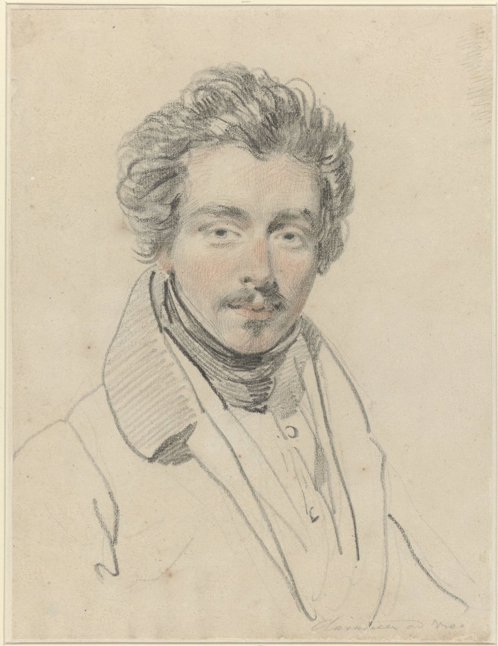 Porträtt av Louis Meyer av Jean Augustin Daiwaille