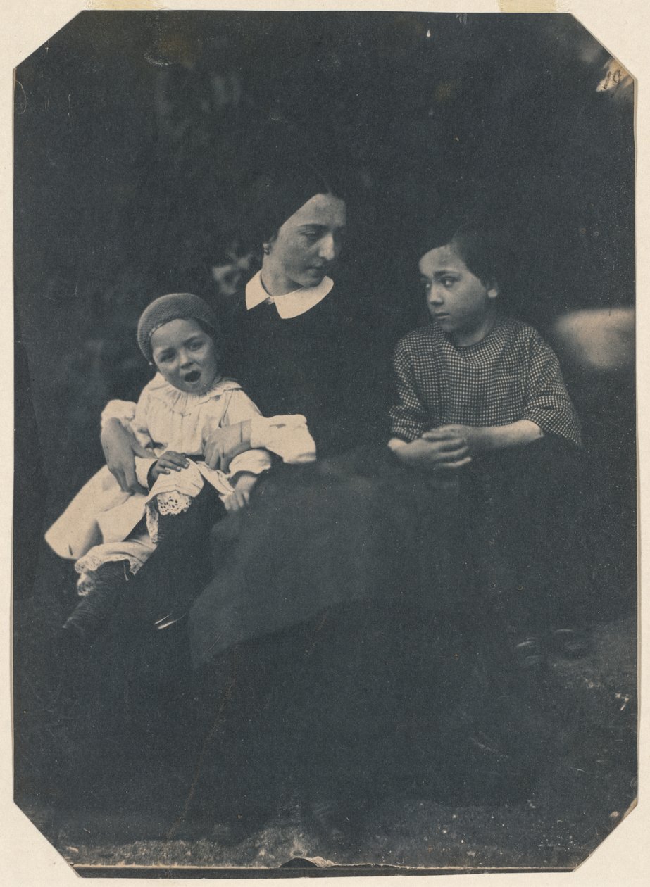 Mamma med två barn, ca. 1855. av Jean Baptist Frénet
