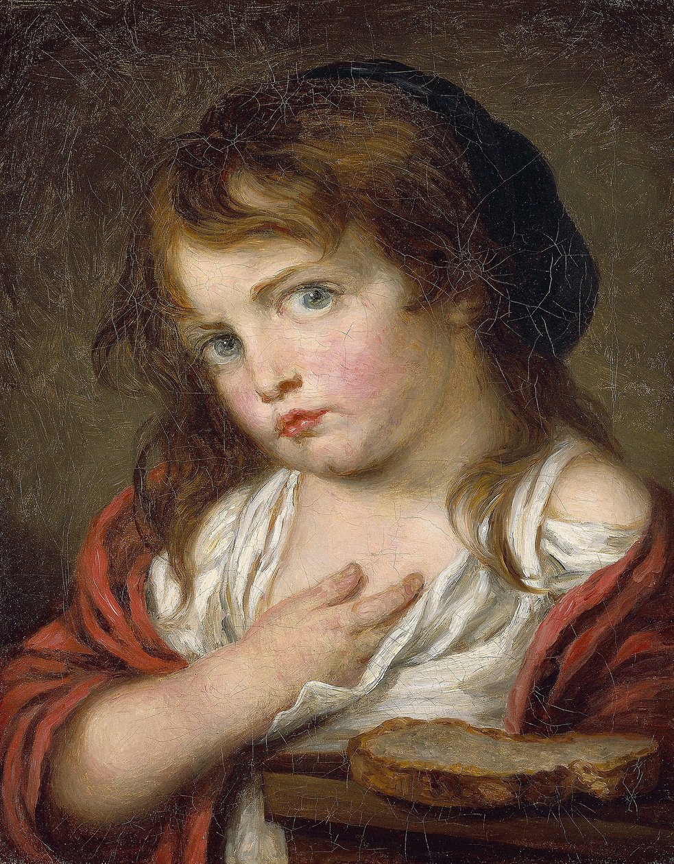 Liten flicka som tjuter av Jean Baptiste (after) Greuze
