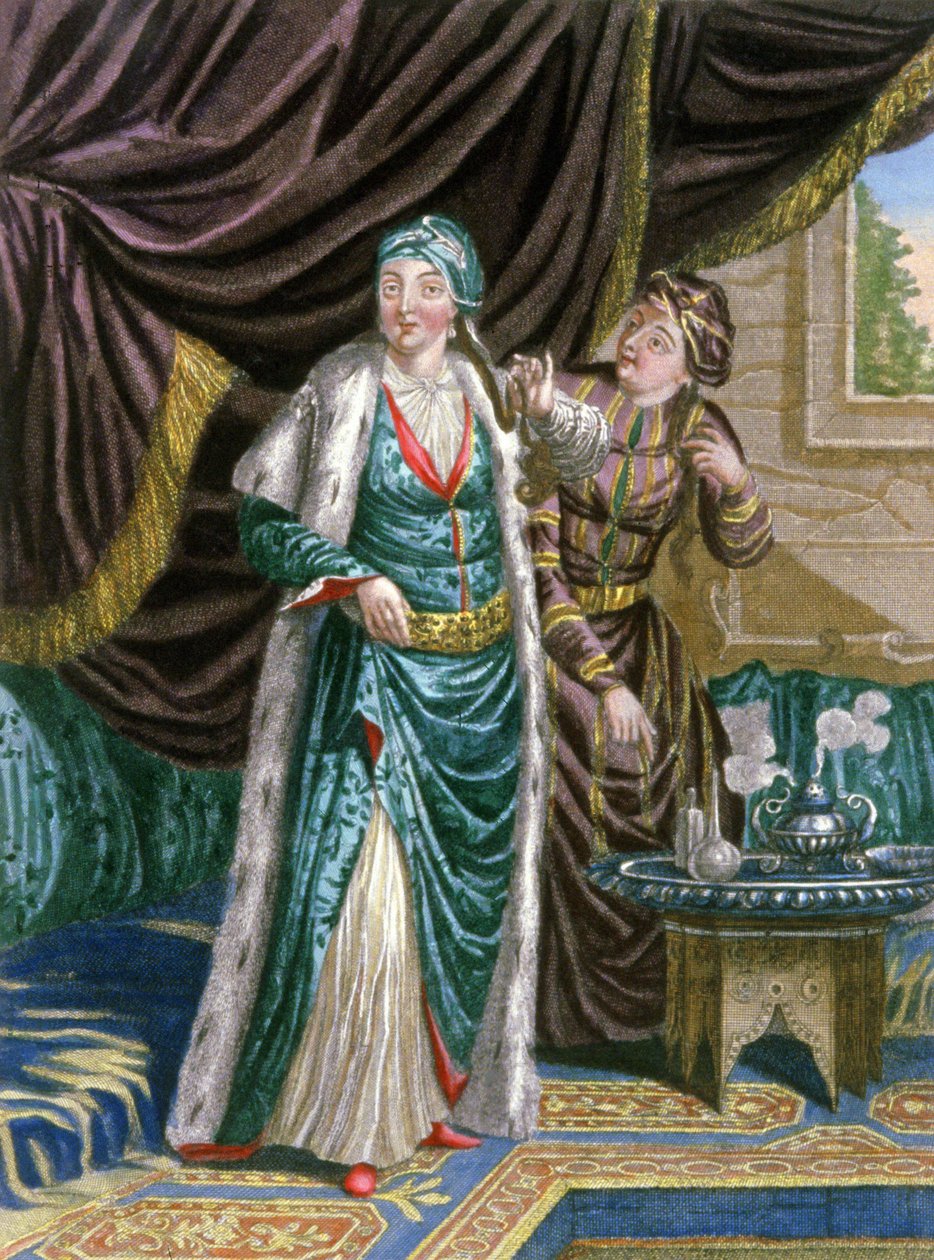 Sultana Assaki av Jean Baptiste (after) Vanmour