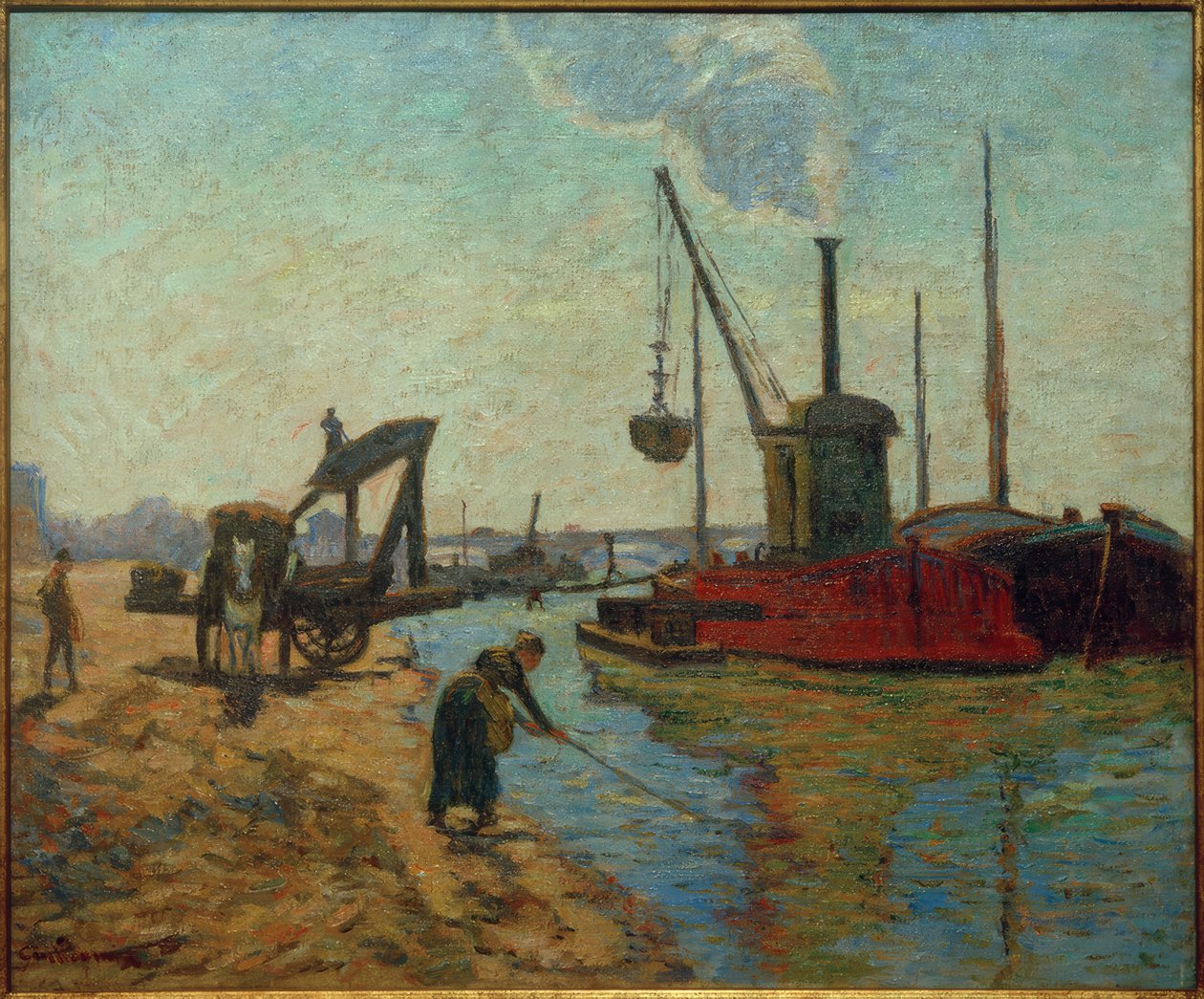Jobbar på Pont National av Jean Baptiste Armand Guillaumin