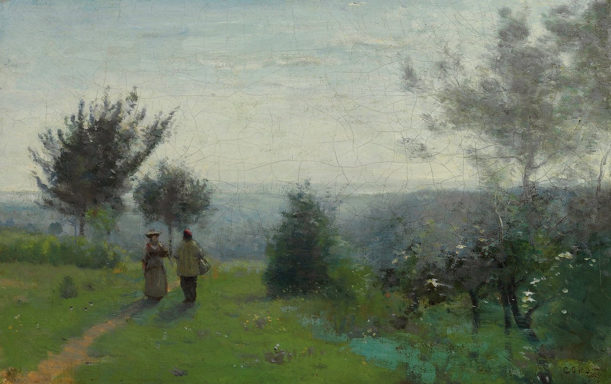 Vårens gryning av Jean Baptiste Camille Corot