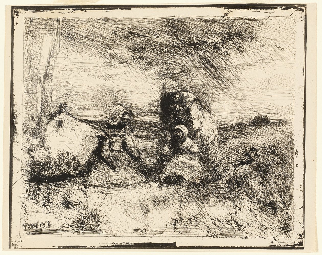 Lillasyster av Jean Baptiste Camille Corot