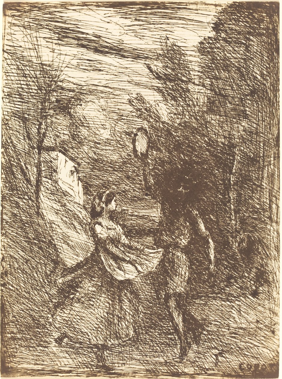 Saltarello av Jean Baptiste Camille Corot