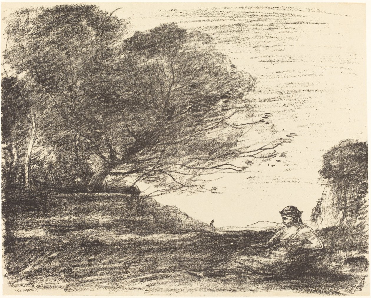 Sappho (Sapho) av Jean Baptiste Camille Corot