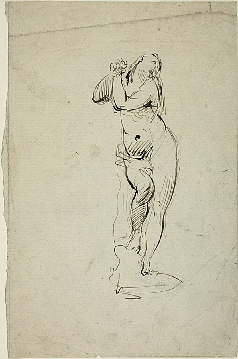 Stående kvinna med knäppta händer av Jean Baptiste Carpeaux