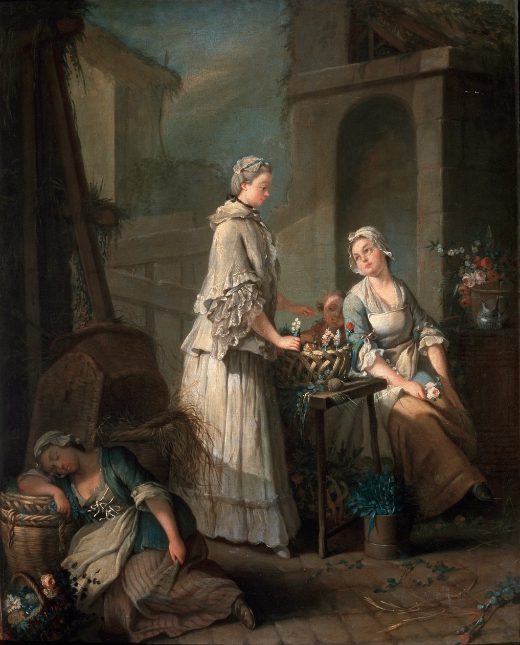 En blomsterflicka, c1795-c1799. av Jean Baptiste Charpentier the Elder
