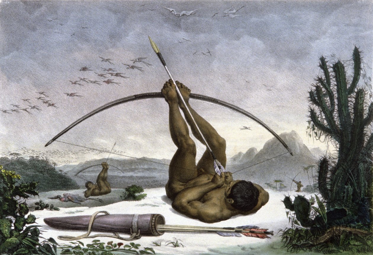 Indianer som drar bågen av Jean Baptiste Debret