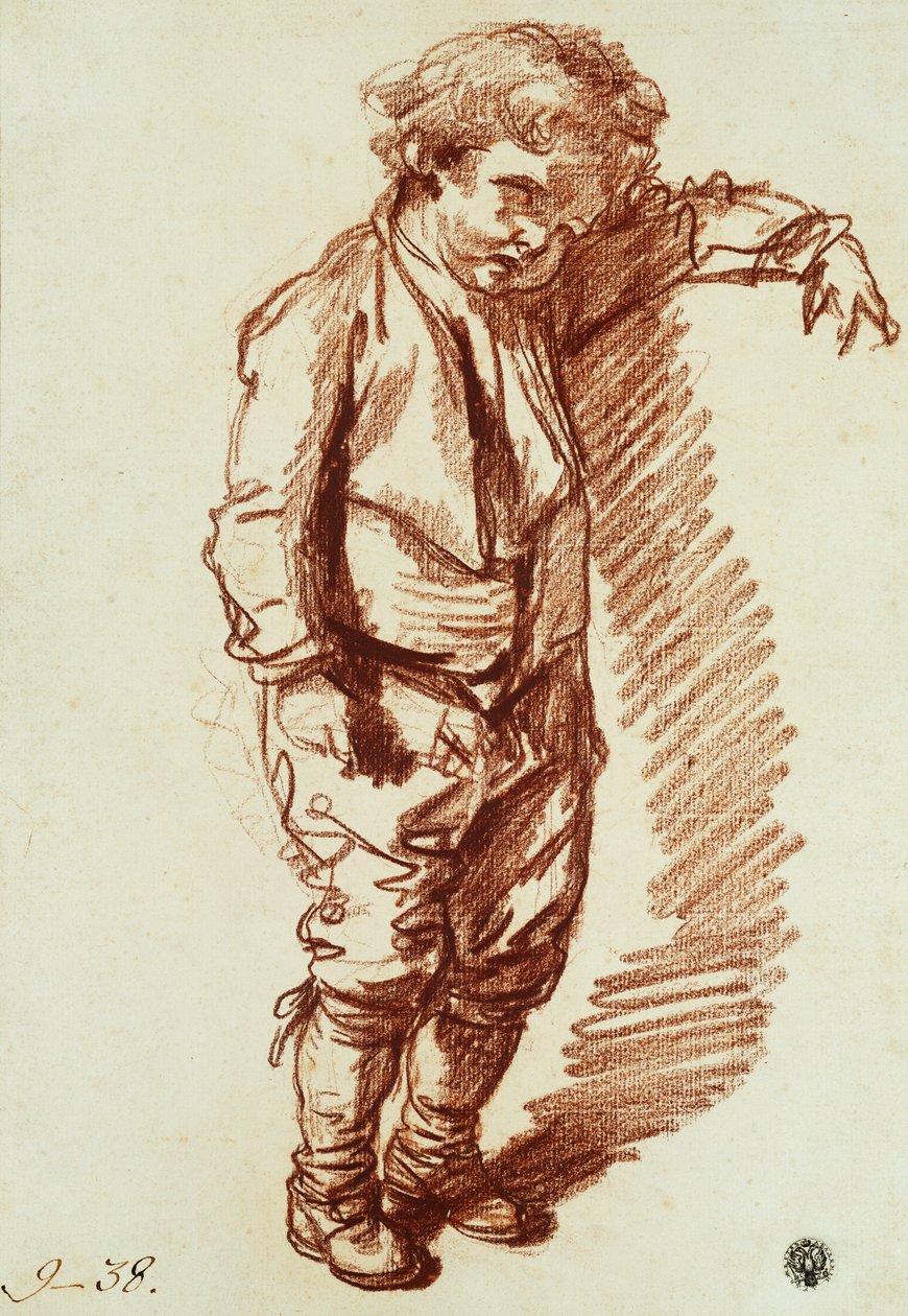 En liten pojke står, av Jean Baptiste Greuze