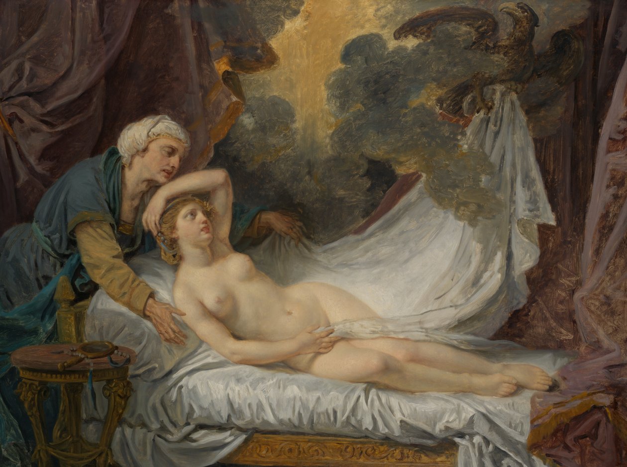 Egina Besöks av Jupiter, ca. 1767-69. av Jean Baptiste Greuze