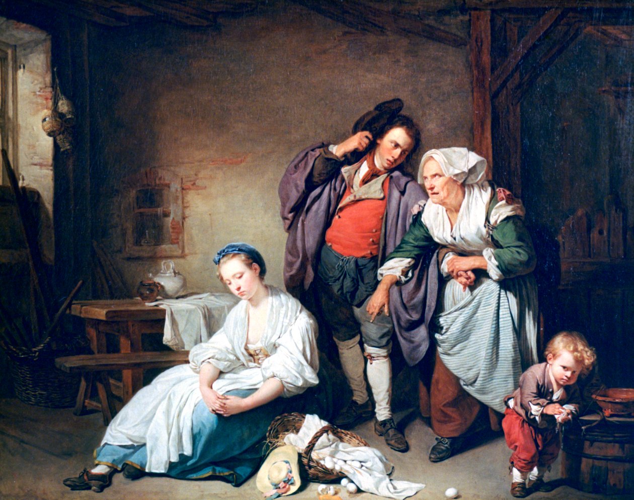"Krossade ägg", 1756 av Jean Baptiste Greuze