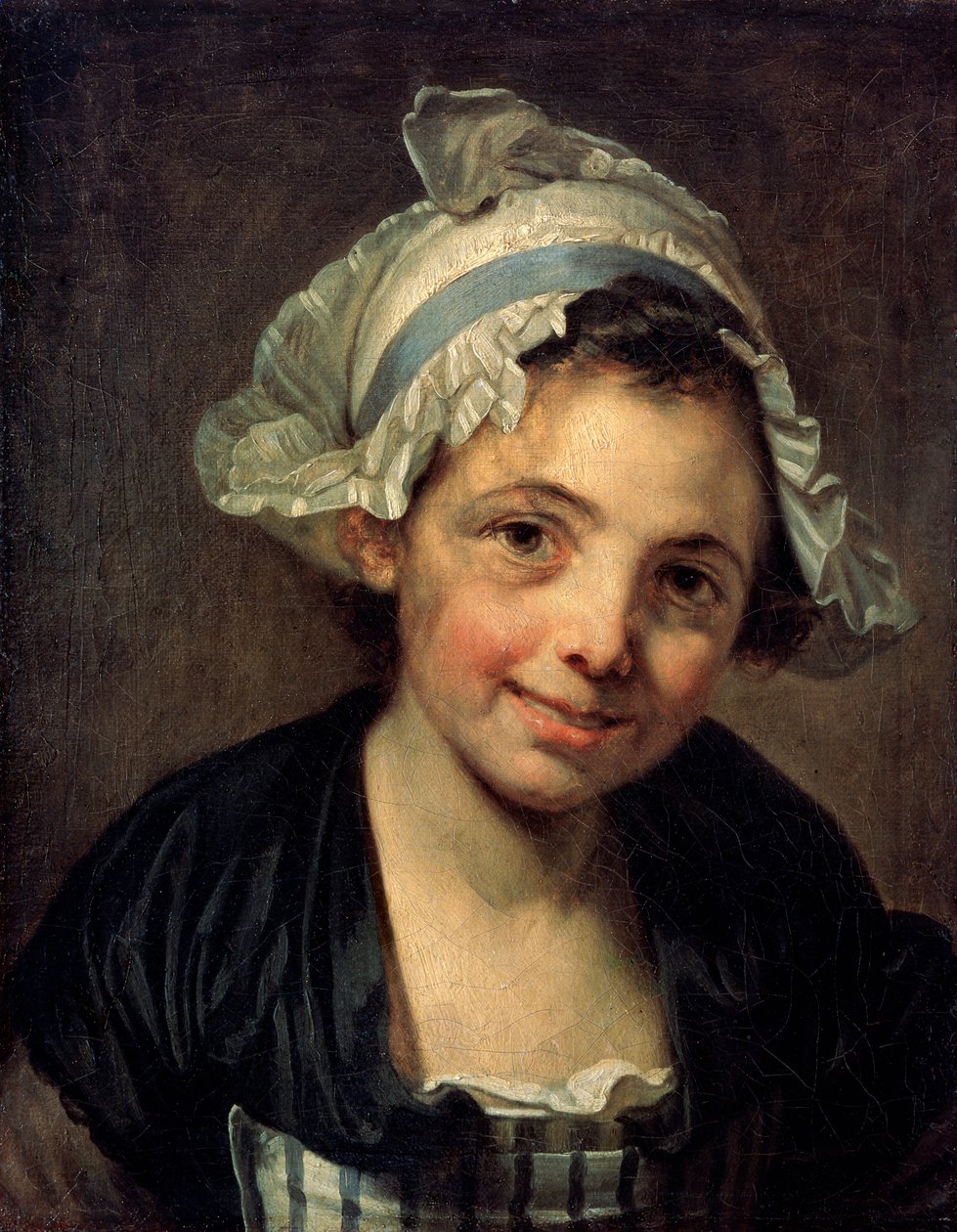 Girl in a Bonnet, 1760-tal av Jean Baptiste Greuze