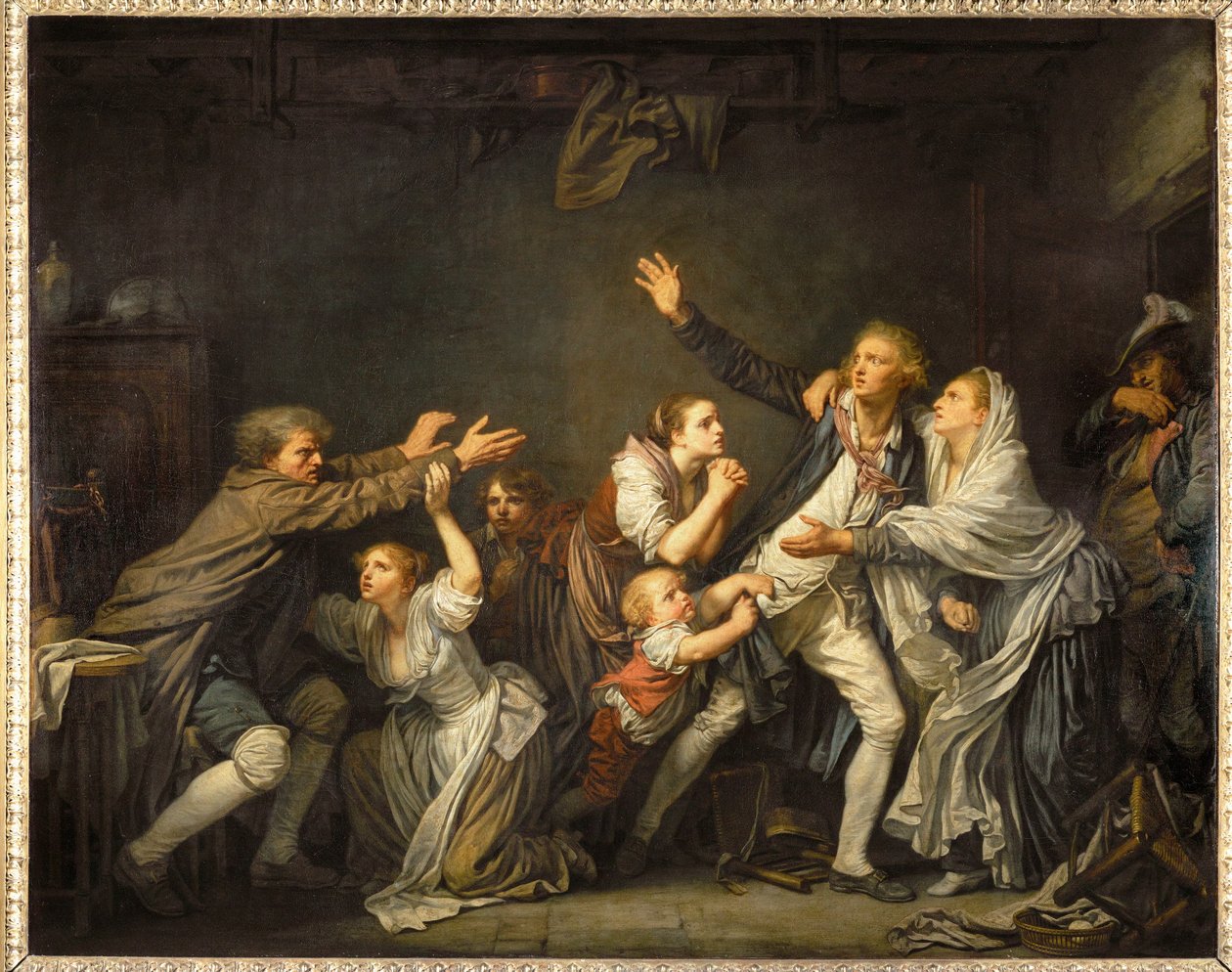 Den faderliga förbannelsen... av Jean Baptiste Greuze