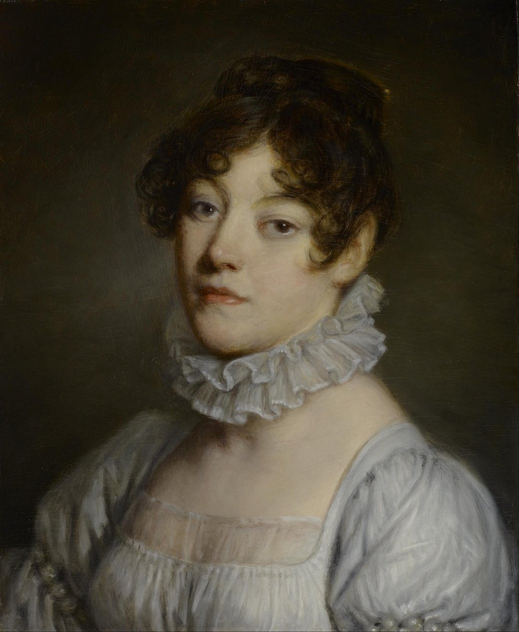 Porträtt av en ung kvinna av Jean Baptiste Greuze