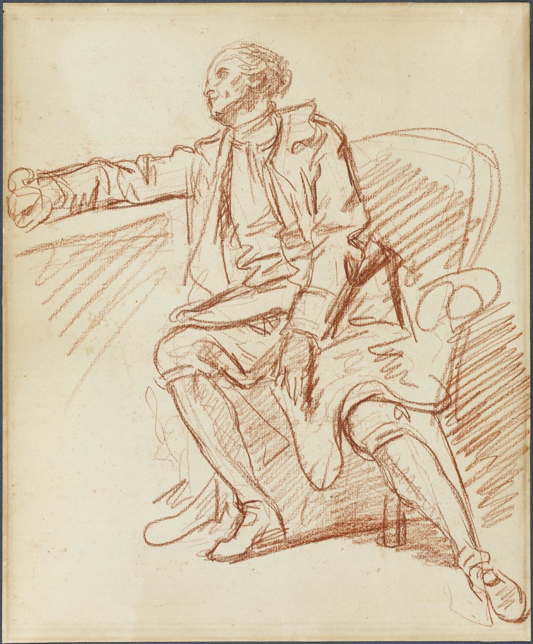 Sittande gentleman av Jean Baptiste Greuze