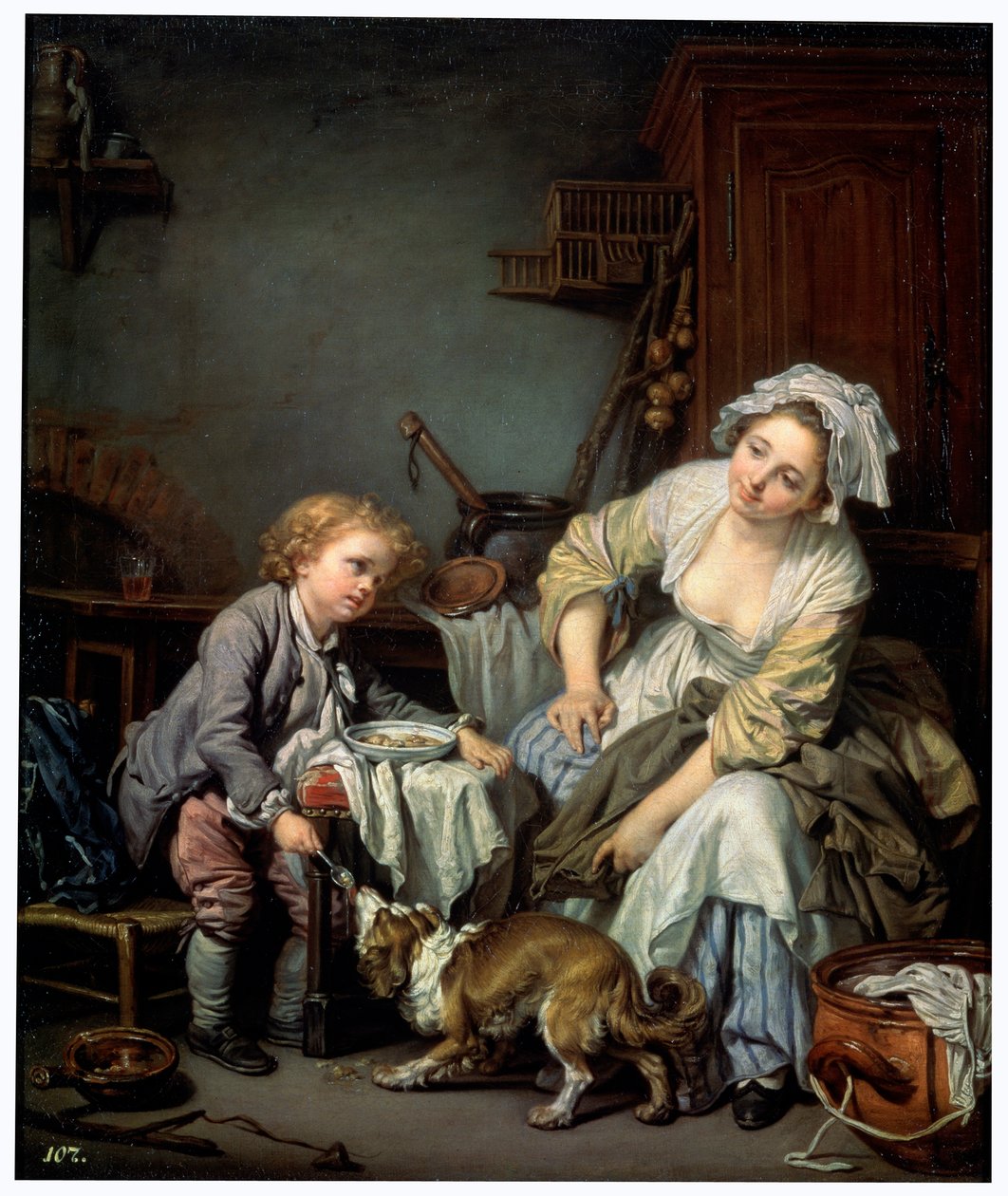 Bortskämt barn, 1765. av Jean Baptiste Greuze